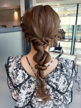 アイティーバイアルバム 八王子店(IT by ALBUM) カーキベージュニュアンスカラーレイヤーロング_ba482441