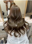 マチルダボブ前髪ハイライトグレージュ