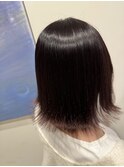 10代20代30代切りっぱなし外ハネボブ×ダークレッド