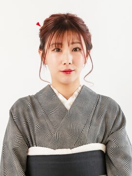 髪庵 結屋 ハイライト×ボルドーカラー