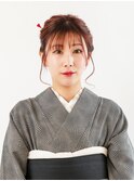 ハイライト×ボルドーカラー