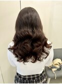 コテ巻き風パーマ/レイヤーカット/髪質改善/韓国風ヘア