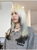◎ブロンドハイトーンカラーデザインカラーアンブレラカラー金髪