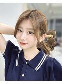 抜け感ポニーテール×小顔バング10代20代30代40代