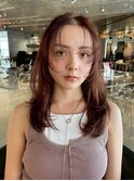くびれヘア/アプリコットオレンジ/夏のヘアアレンジ/銀座