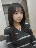 くびれ巻き/小顔に見せるヘア/ココアベージュ/津田沼