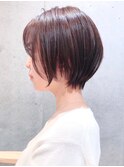 ウルフレイヤーくびれショート前髪あり似合わせカットショート