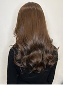 春の透明感◎ミルクティーブリーチなしWカラー×小顔レイヤー
