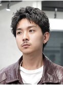 渋谷ルーズショートスパイキーショートパーマアップバングヘア