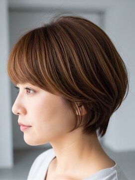 フープ 川越(hoop) 柔らかショート川越/ボブ/ハイライト/白髪ぼかし/白髪染め