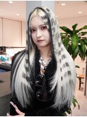 ダブルカラーホワイトベージュブリーチロング_ba585784