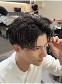 上げ下ろしどっちもできる2way波巻きシャドウパーマ名古屋栄