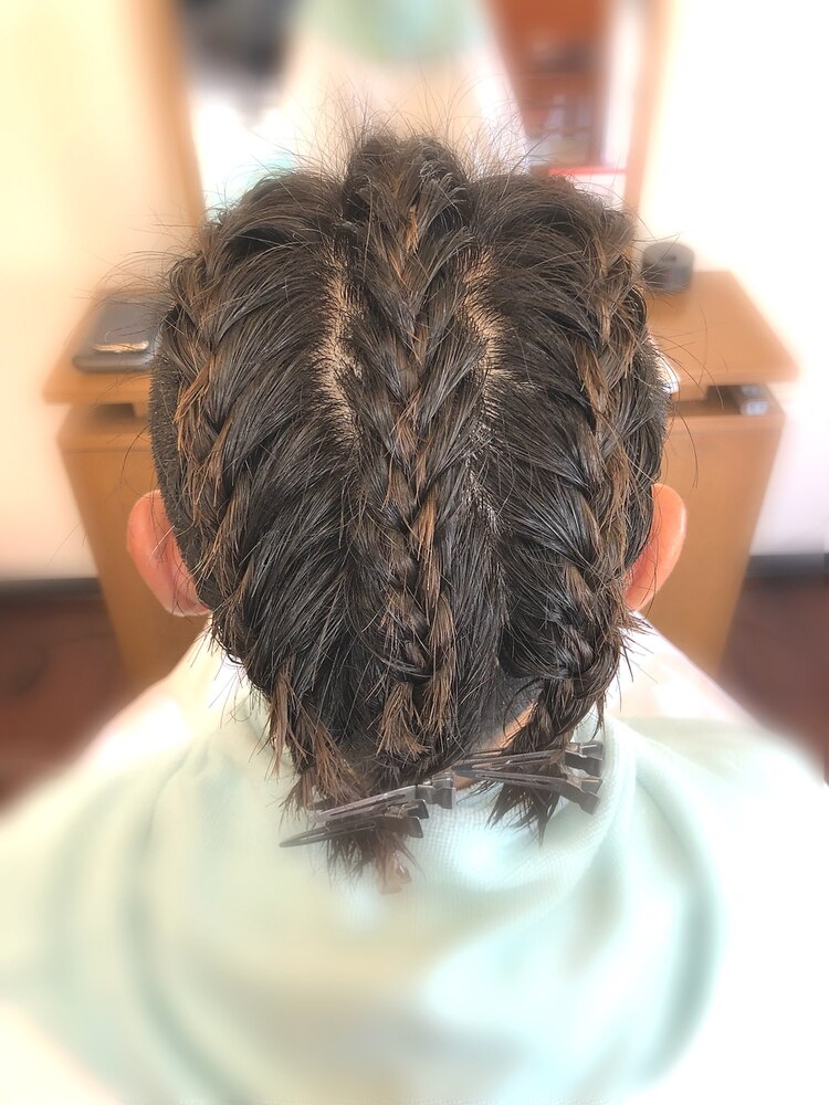 懐かしの編み込みパーマ：L038409568｜アカリ(akari)のヘアスタイル 