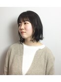 【GRANHAIR豊岡店】 外ハネ黒髪ボブ