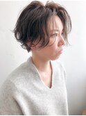 ハンサムショート＋ラフウェーブ