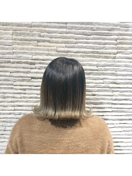 アクト 原宿(ACT) グラデーションベージュ×外ハネ