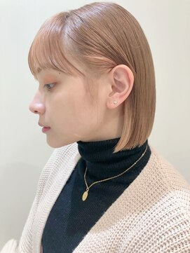 パーク(PAAQ) 【PAAQ田中】ミニボブ(金髪ボブ)×インナーカラー