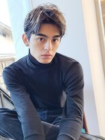 グロウミドル(GROW middle) センターパートツーブロックコンマヘア×アップバング　野村恵子