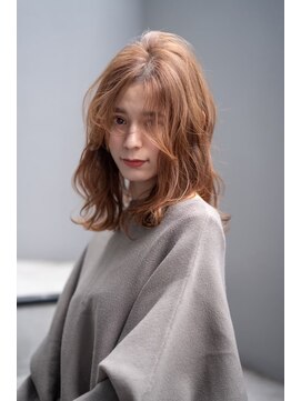 オースティン 門前仲町(AUSTIN) 大人かわいい前髪セシルカットココアブラウンフリンジウェーブ