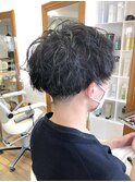 かき上げヘア　ニュアンスマッシュ　サイドパート　韓国マッシュ