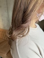 ヘアーアンドメイク ファット(Hair&Make PHAT)&nbsp;ハイトーンゆるふわミディアムホワイトピンクベージュ20代30代