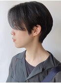 【morio原宿】黒髪ハンサムショート　前髪なし　かっこいい