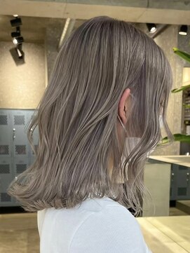 サンクプロジェクト(cinq PROJECT) レイヤーカットダブルカラーケアブリーチグレージュカラー