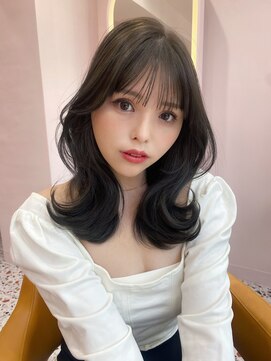 ボタン シブヤ(VOTAN SHIBUYA) オリーブ/グレージュ/韓国ヘア/渋谷/レイヤー/顔まわり