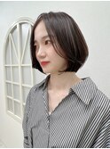 ボブ/顔回り/うるツヤ/暗髪スタイル/ボブ/ハイライト/髪質改善