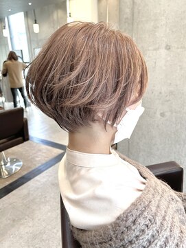 レム 溝の口(REM) 小顔ショート×ミルクティーカラー【溝の口美容室】