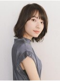 　ペールベージュ×外ハネボブ　市毛裕也
