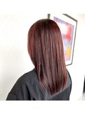 ストレート×髪質改善トリートメント×秋先取りカラー