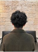 男の色気を作り出すスパイラルパーマ×黒髪ショートスタイル#2