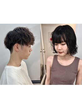 〈初めての方も◎〉ツイストスパイラルやレディースパーマなど一人一人に合わせたデザインの仕上がりに☆