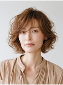 クラゲヘアー/小顔/ココアベージュ/オリーブグレー/川西