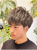 【直毛でも叶う】ゆるふわツーブロマッシュ