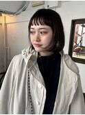 ショートバングボブ　[ショート/ボブ/レイヤー/顔まわり/パーマ]