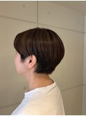センター分けショート