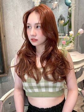 アンドケー 那覇おもろまち店(and K) オレンジブラウン/ロングレイヤー/艶髪