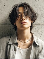ダブルアール(RR MEN'S SALON)&nbsp;リバースセンターパート/ニュアンスパーマ/由比ヶ浜