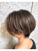 くびれショート×ハイライトラベンダー