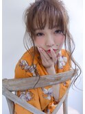 シースルーバング×ほつれウェーブ×低温デジタルパーマ