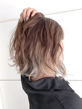 ヘアーロギア 栄店(hair LOGiA) ★hair LOGiA★　インナー　ホワイトブロンド　横