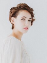 ルーチェ 川崎(Luce)&nbsp;モードヴェールウェーブミニマムボブ耳かけノットヘア