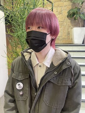 ゼスト 吉祥寺店(ZEST) 【韓国ヘア】メンズハイトーン×ワインレッド　吉祥寺青木桜