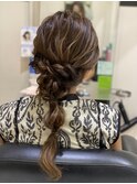 ヘアセット 編みおろし