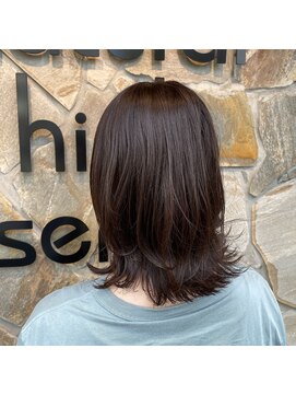 ナチュラルハイセンス 本店(natural high sense) 外ハネミディ×エクリュカラー　似合わせカット／町屋駅