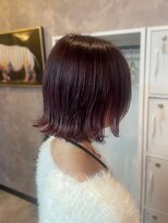 エルベ けやき台店(elve) 切りっぱなしボブ×ピンクカラー