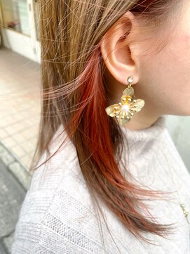 セレス 住道店(CereS) イヤリングカラーオレンジ