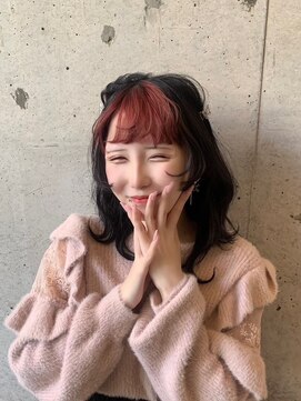 エミュ 天文館店(eMu) レイヤースタイル×黒ピンク